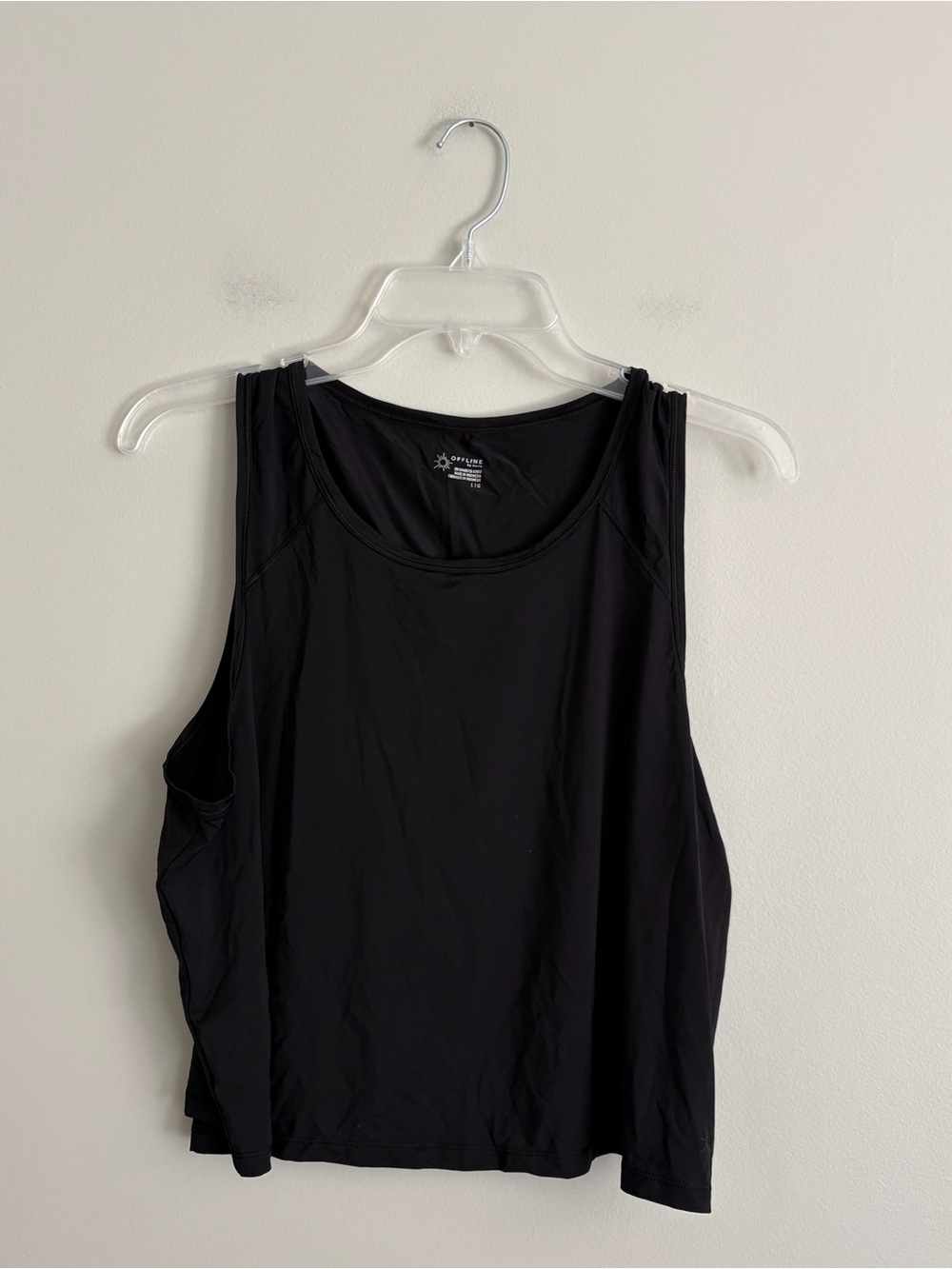 NWT OFFLINE by Aerie The Hugger Tank Top True Black Size Large